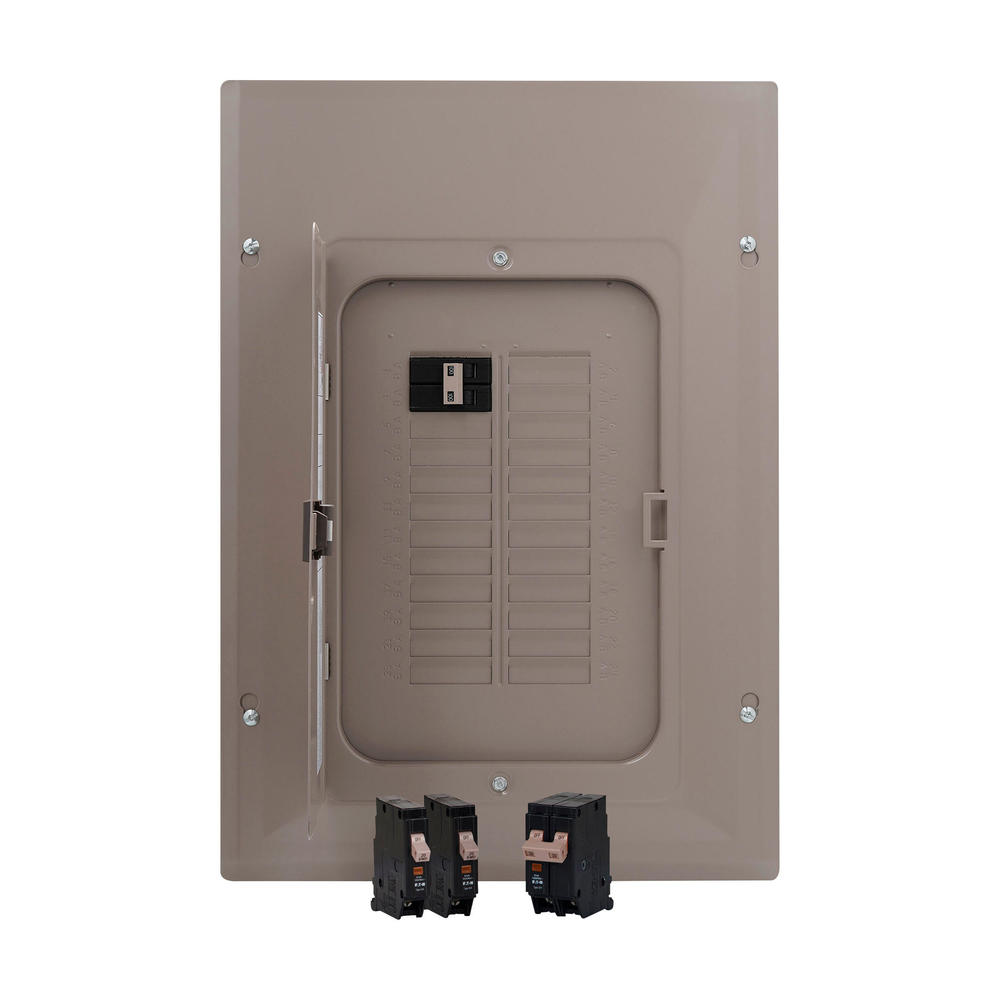 BR 100 Amp 24-Circuit Indoor 22 kAIC Main Breaker Plug-On Neutral Load Center BR 100 Amp 24-Circuit Indoor 22 kAIC Main Breaker Plug-On Neutral Load Center