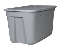 Style Selections 30-Gallon (120-Quart) Gray Tote with Standard Snap Lid