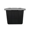 27-Gallon Black Tough Tote with Gray Snap-On Lid