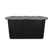 27-Gallon Black Tough Tote with Gray Snap-On Lid