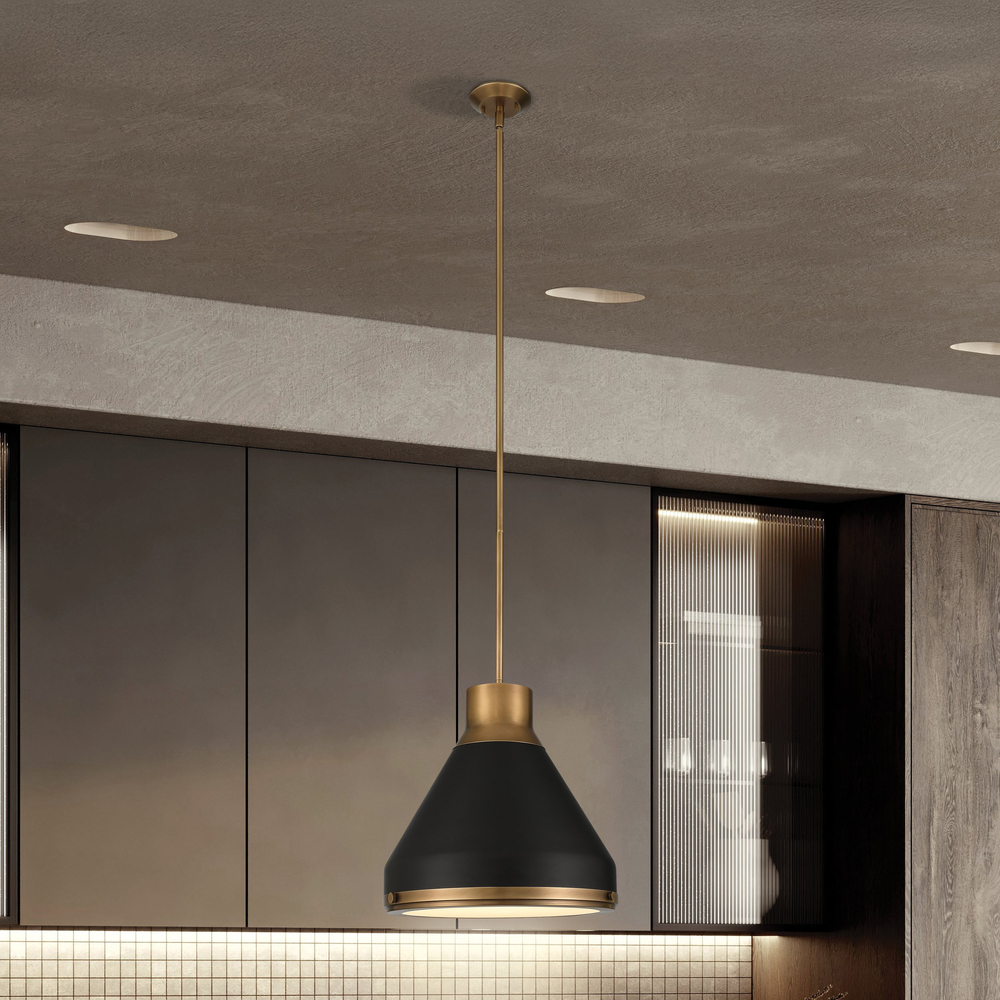 Thesis™ Doyle 18-inch 1-light Natural Brass Pendant Light with