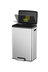 eko marina 13 gallon step on stainless steel trash can with lid