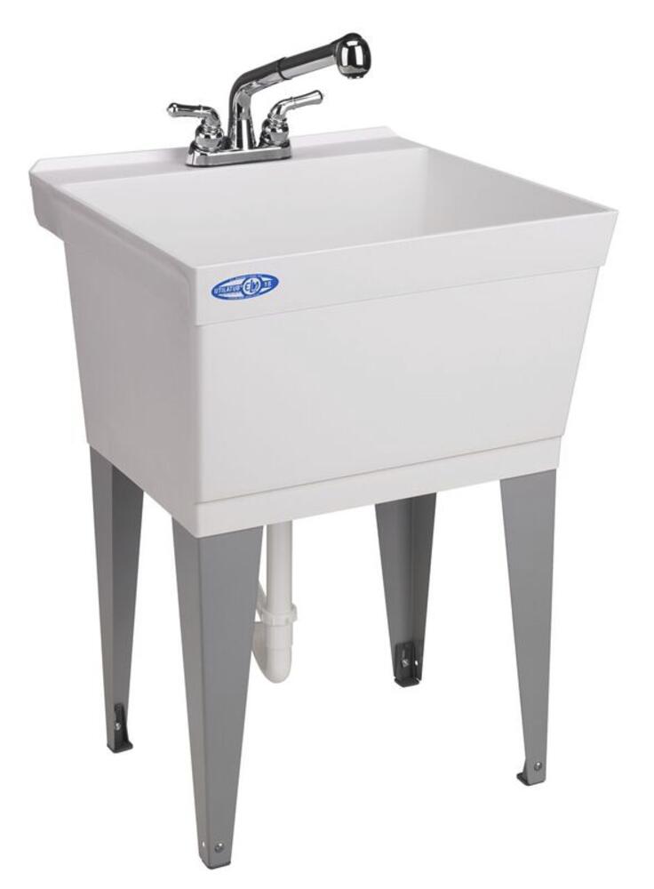 Mustee Thermoplastic Wall Mount Laundry Tub 23 in. x 23 in.