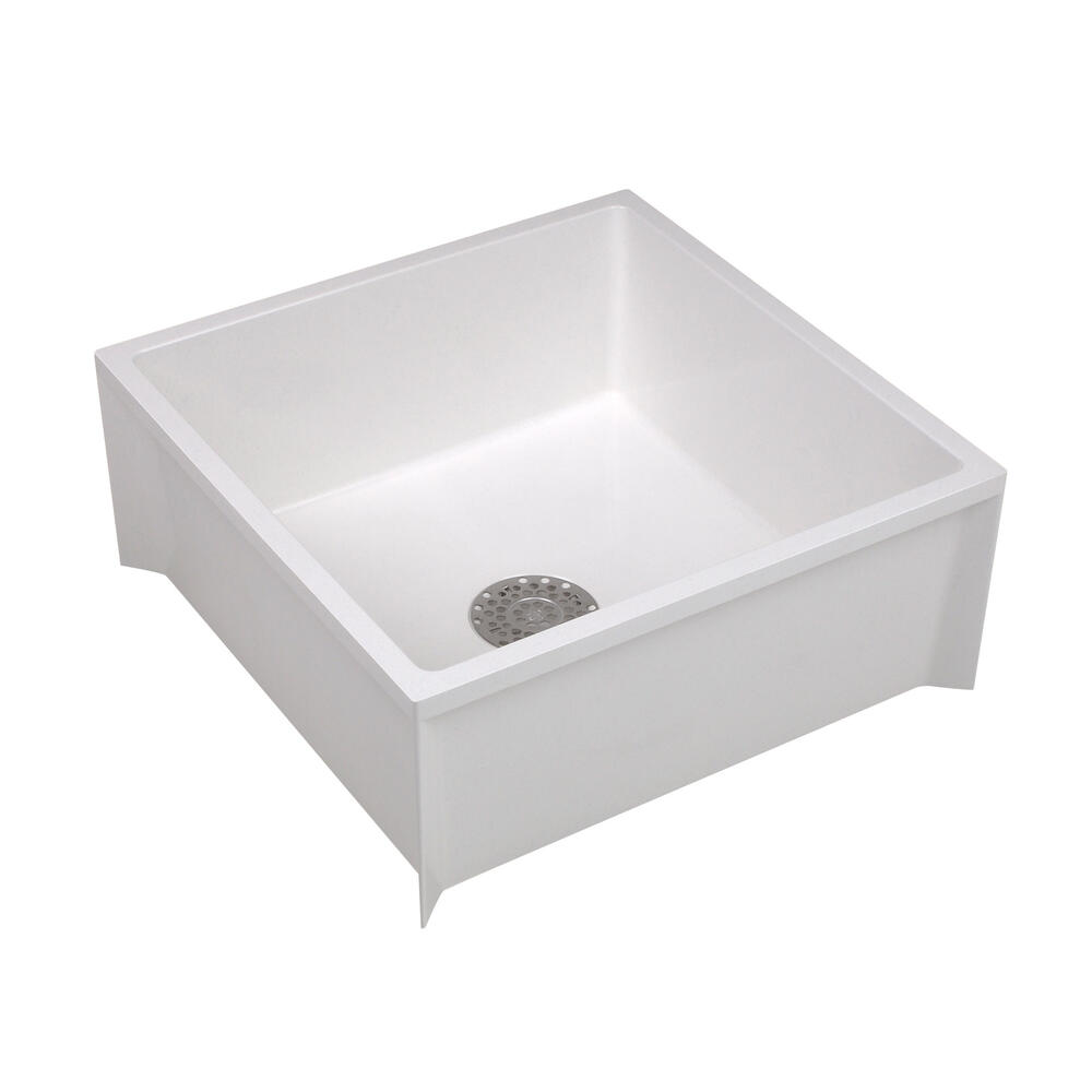 MUSTEE 24 in. x 24 in. Fiberglass Service Mop Basin