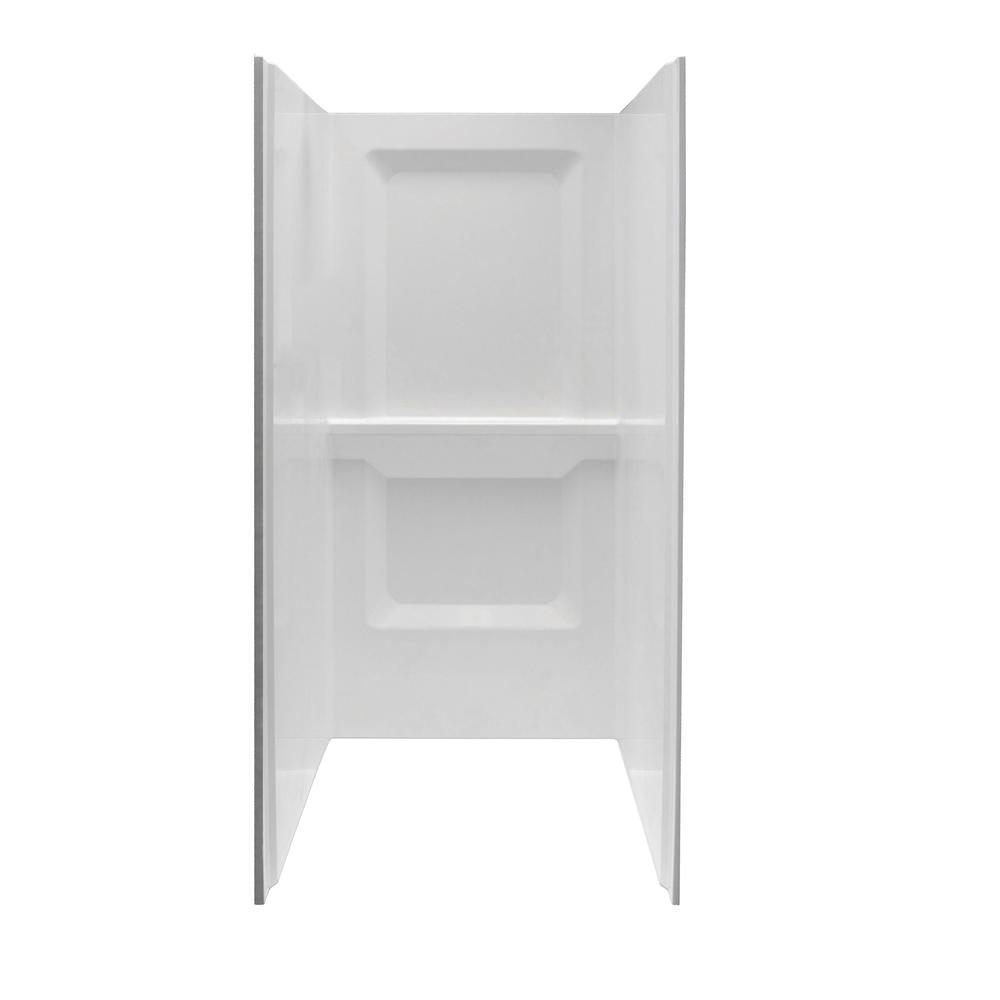 Durawall 32 in. x 32 in. x 73-1/4 in. 3-Piece Direct-to-Stud Alcove Shower Wall Set in White Durawall 32 in. x 32 in. x 73-1/4 in. 3-Piece Direct-to-Stud Alcove Shower Wall Set in White