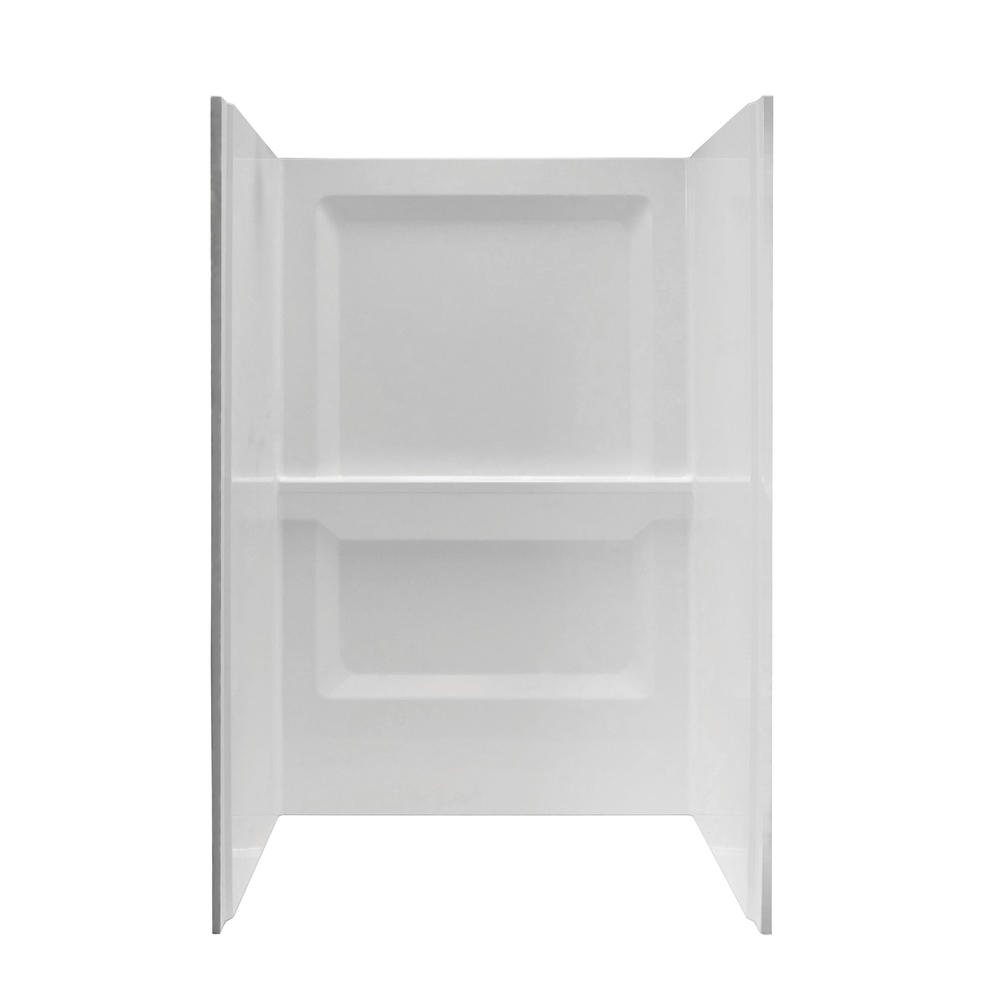 Durawall 32 in. x 32 in. x 73-1/4 in. 3-Piece Direct-to-Stud Alcove Shower Wall Set in White Durawall 32 in. x 32 in. x 73-1/4 in. 3-Piece Direct-to-Stud Alcove Shower Wall Set in White