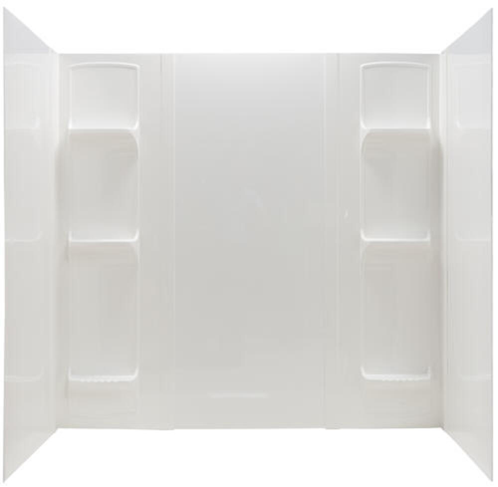 Durawall 42 in. x 72 in. x 58 in. 5-Piece Easy Up Adhesive Bath Tub Surround in White Durawall 42 in. x 72 in. x 58 in. 5-Piece Easy Up Adhesive Bath Tub Surround in White