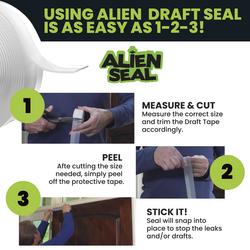 As Seen On TV Alien® Draft Seal™ 1-3/8" x 16'4" Self-Adhesive Tape - 3
