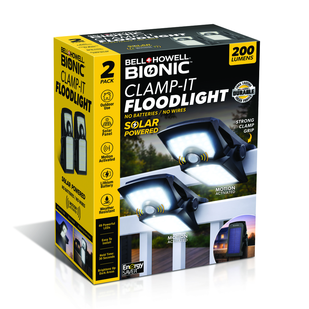 BELL + HOWELL® Solar-Powered Motion Sensing Integrated LED Black