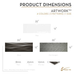 Emser Artwork White Wave 12 x 35 Ceramic Wall Tile at Menards®