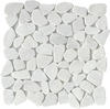 MS International Domino White Glossy 12 x 12 Porcelain Penny Round Mosaic Tile
