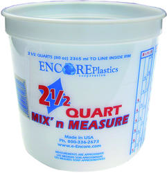 Plastic Mix & Measure 1/2 Pint Container