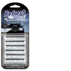 Refresh Your Car! Air Freshener, Lightning Bolt/Ice Storm, 6 Pack 