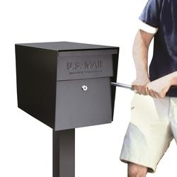 Mail Boss™ Black Locking Security Post-Mount Mailbox at Menards®