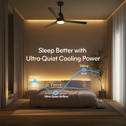 Patriot Lighting® Mila 52" Matte Black IndooOutdoor LED Ceiling Fan