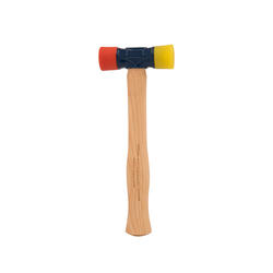 thumbnail image 2 of Estwing DFH-12 Rubber Mallet Hammer – 12 Oz Red & Yellow Wood Handle For Gentle Striking 2 of 12