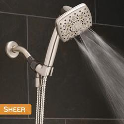 Oxygenics® Escape® 8-Spray Brushed Nickel Handheld Showerhead at