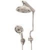 Oxygenics® RainBar® with Burst® 17-Spray Setting Brushed Nickel Rain Showerhead with Handheld Showerhead