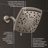 Oxygenics® Marvel® 9-Spray Setting Brushed Nickel Rain Showerhead