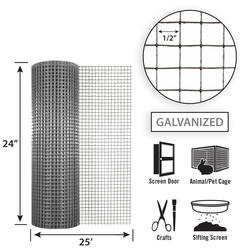 1/2 x 2' x 25' Galvanized Hardware Cloth at Menards®