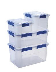 ezystorage® 19-Quart Waterproof Clear Latching Gasket Tote at Menards®