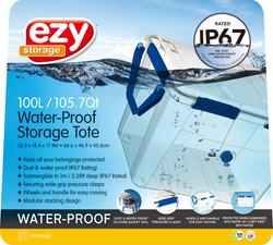 Ezy Storage IP67 Rated 50L Waterproof Plastic Storage Tote with