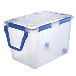EZY Storage Clear 53-Quart Waterproof Latching Storage Tote