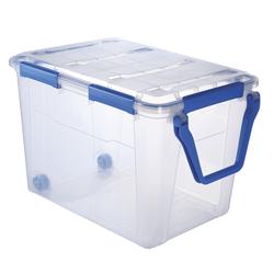 EZY Storage Clear 53-Quart Waterproof Latching Storage Tote