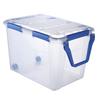 ezystorage™ 106-Quart Waterproof Clear Latching Gasket Storage Tote with Wheels