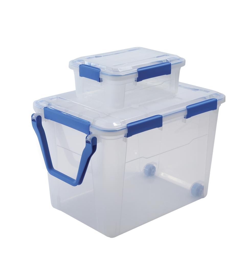 ezystorage® 106-Quart Waterproof Clear Latching Gasket Storage