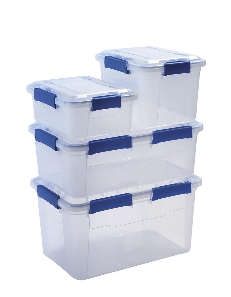 ezystorage® 19-Quart Waterproof Clear Latching Gasket Tote at Menards®