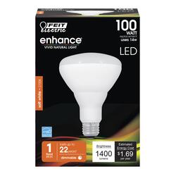 Flicker-Free Frosted Dimmable BR30 Light Bulb - EyeComfort Technology -  1400 Lumen - Soft White (2700K) - 15W=100W - E26 Base - Title 20 Certified  