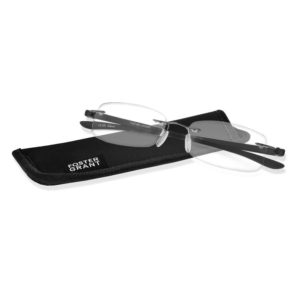 Foster Grant Archie Black Reading Glasses with Case 2.50X at Menards