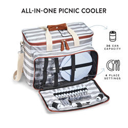 Deluxe Picnic Set 25 Pieces in Carry Case-Primary – brightstripes