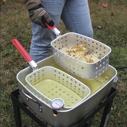 Red Mountain Valley® Propane Gas Dual Basket Fryer - 18 Qt. at
