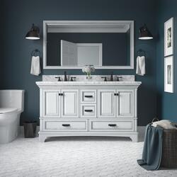 Craft + Main® Williamson 60"W x 21-1/2"D Vintage Gray Bathroom Vanity ...