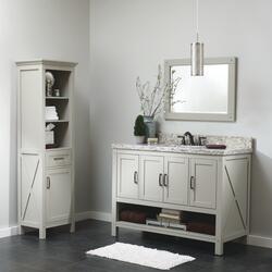 Menards bathroom linen deals cabinets