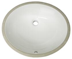 Tuscany® 18-3/8"W x 15-1/8"D White Oval Undermount Bathroom Sink at ...