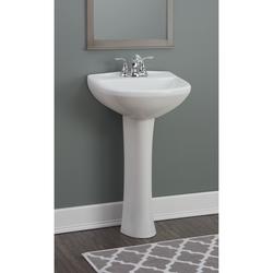 Better Vanity E-P06 White Pedestal Sink