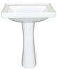 Craft + Main® Cavalier 24-1/2"W x 20-1/2"D White Square Bathroom Pedestal Sink with Base (4" Center)