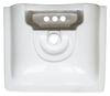 Craft + Main® Cavalier 24-1/2"W x 20-1/2"D White Square Bathroom Pedestal Sink with Base (4" Center)