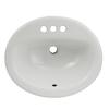 Craft + Main® Maret 20"W x 16-7/8"D White Oval Drop-In Bathroom Sink