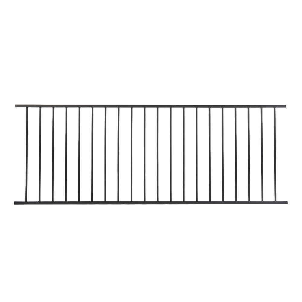 FORTRESS Al13 Home Rail 3 in. W x 5 in. H Black Sand Adjustable Stair Railing I-Support