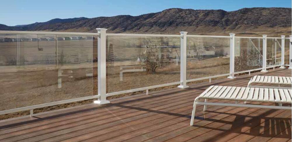 Pure View 39 in. H x 12.25 in. W Clear Full Glass Panel for Rail