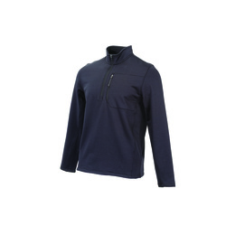 Free Country® Men's Black Spacedye Grid Fleece 1/4 Zip Pullover