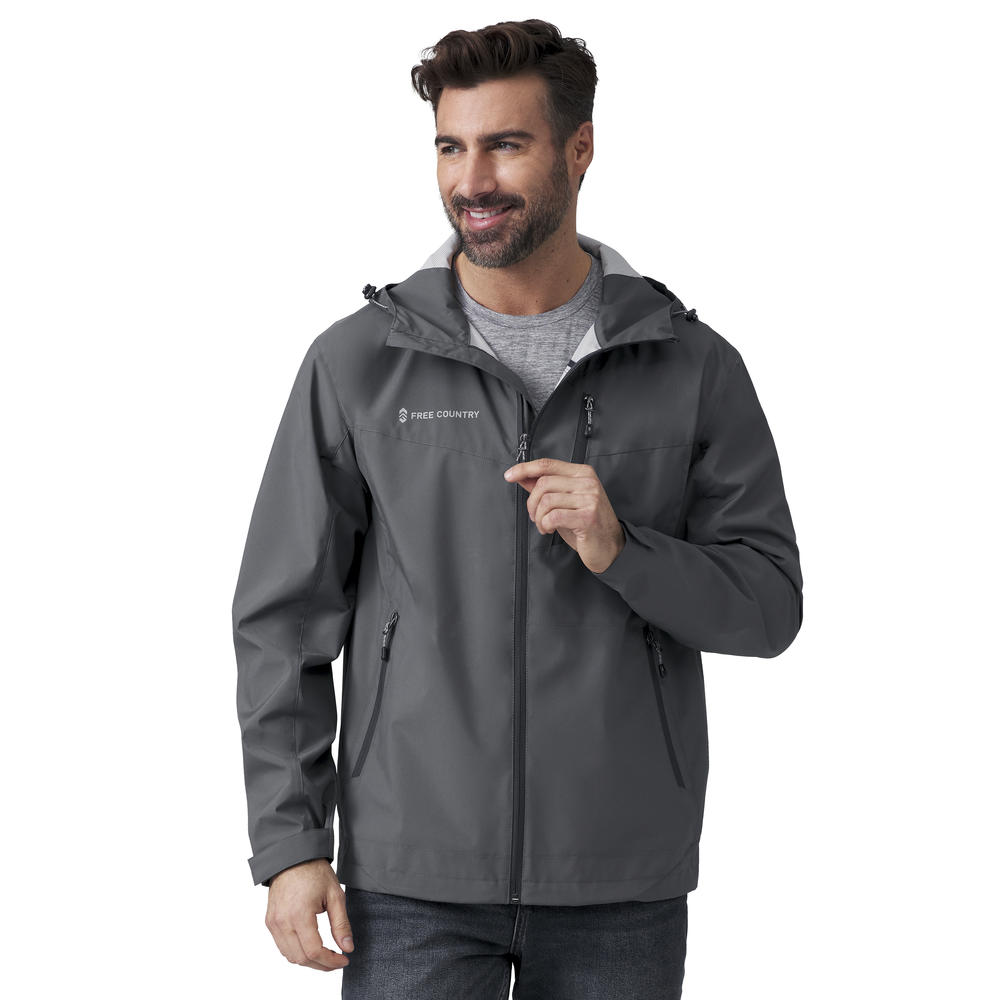 Free Country® Men's Deep Charcoal Rain Jacket - Medium at