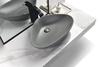 Tuscany® Valencia 26-5/8"W x 17-1/2"D Matte Gray Ceramic Triangular Bathroom Vessel Sink