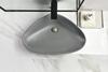 Tuscany® Valencia 26-5/8"W x 17-1/2"D Matte Gray Ceramic Triangular Bathroom Vessel Sink