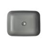 Tuscany® Bette 19-3/4"W x 15-3/8"D Matte Gray Ceramic Rectangular Bathroom Vessel Sink