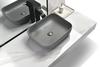 Tuscany® Bette 19-3/4"W x 15-3/8"D Matte Gray Ceramic Rectangular Bathroom Vessel Sink